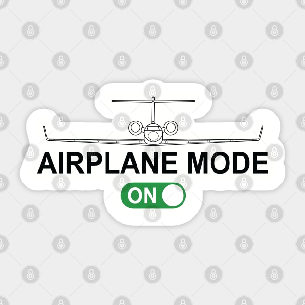 Airplane Mode On Corporate Jet Sticker by zehrdesigns